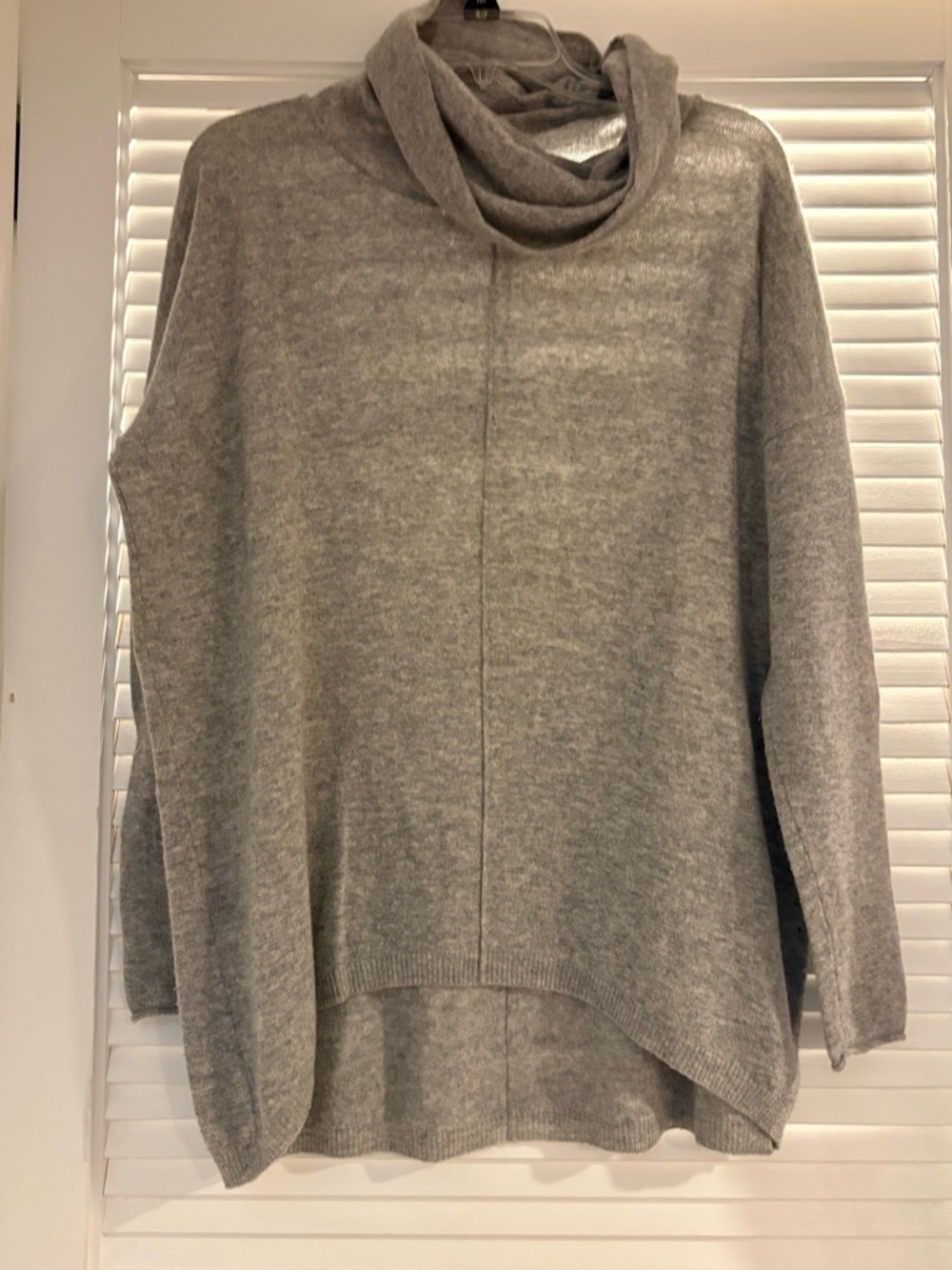 Kinross Light Gray Cowl Neck Sweater